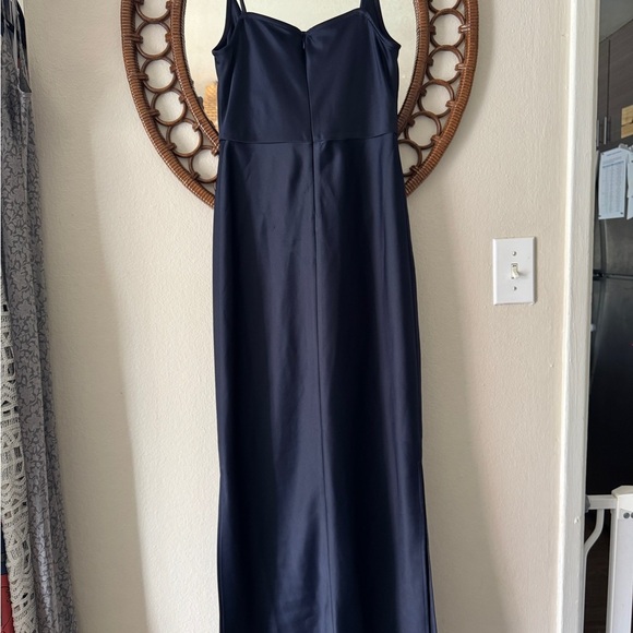 Anthro Sachin & Babi Cali Satin Midi Dress in Navy size 0 - Picture 8 of 14